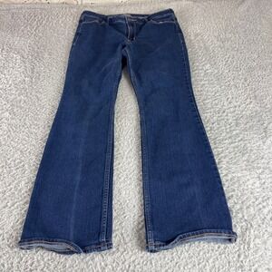 Old Navy Wow Boot-Cut Jeans Mid-Rise Dark Wash Denim Size 12 Short